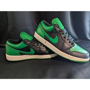 Jordan 1 Low "Lucky Green" Black Green Size 13 Like New VGC w/ Box 553558-065